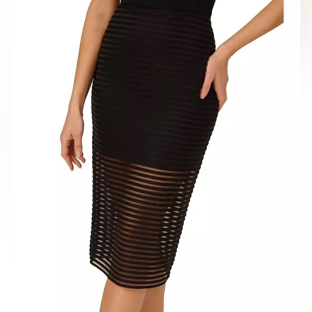 Adrianna (G5) Women's Shadow Stripe Sleeveless Sheath Dress NWT SIZE 8 - Picture 4 of 6